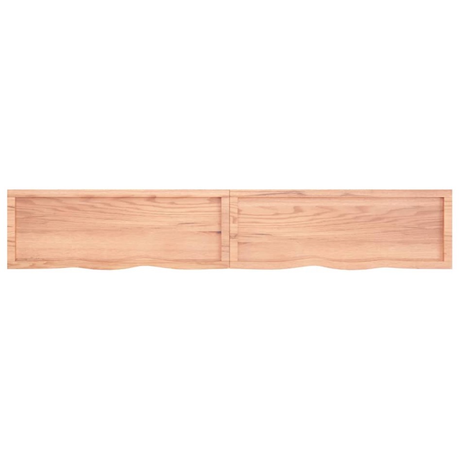Tablero mesa madera roble tratada marrón claro 220x40x(2-4)