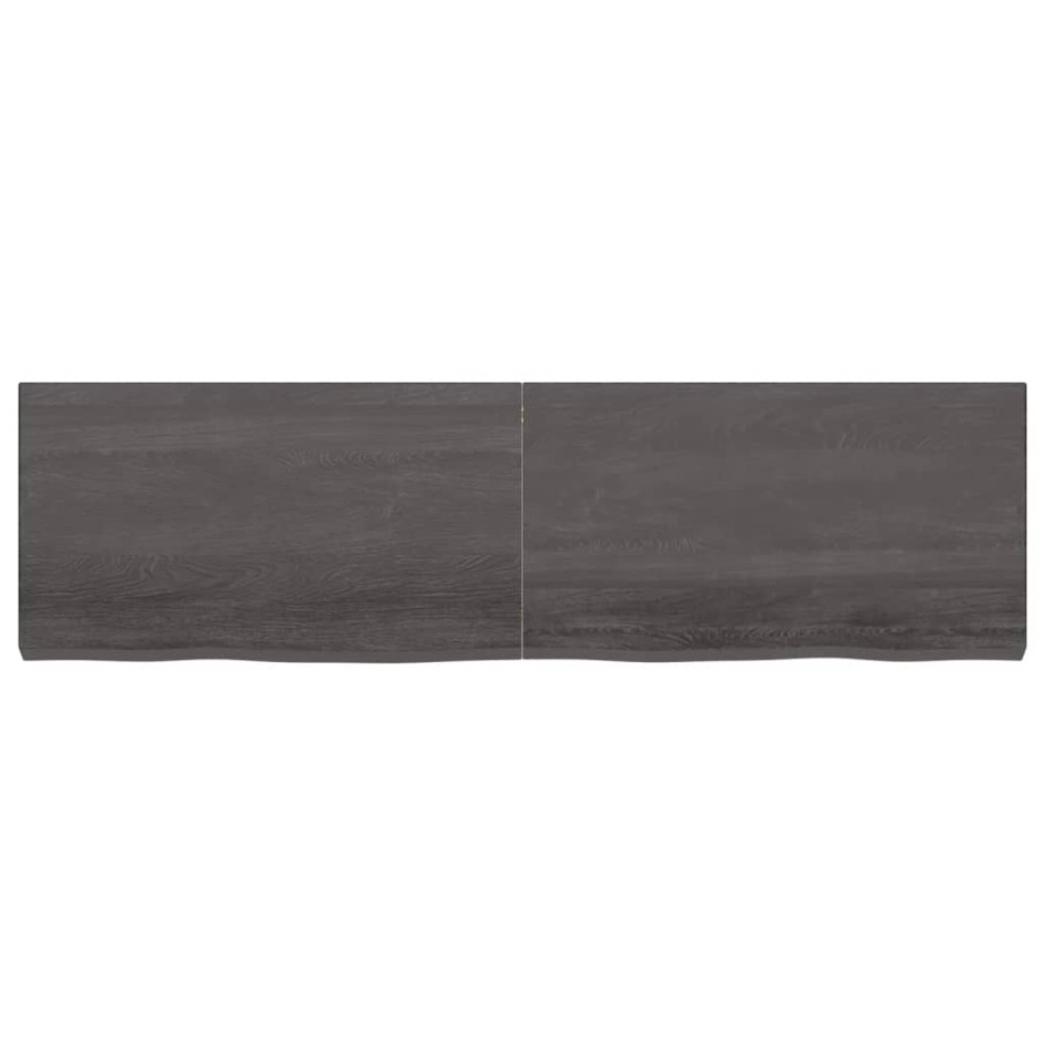 Tablero mesa madera roble tratada marrón oscuro 180x50x(2-6)
