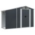 Cobertizo de jardín acero galvanizado antracita 277x93x179