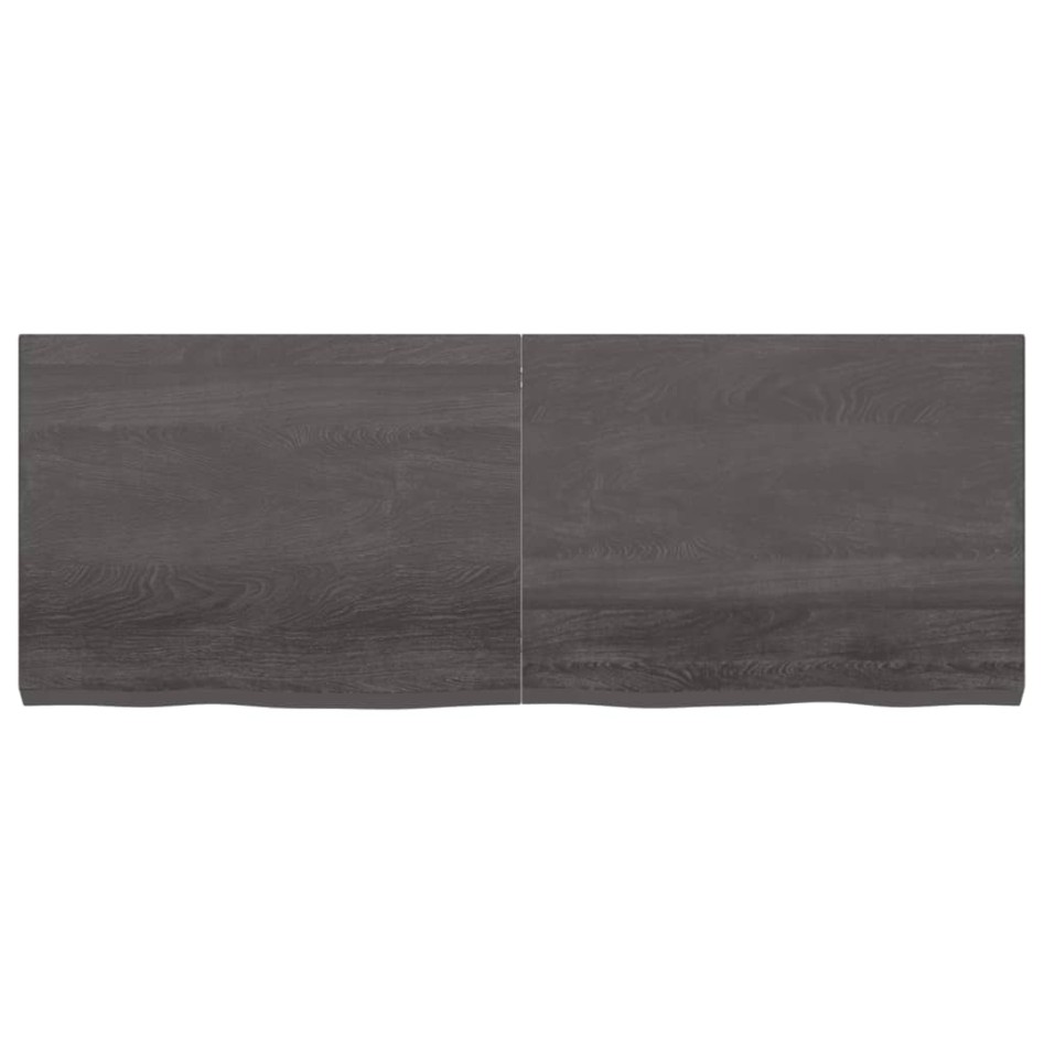 Encimera de baño madera tratada marrón oscuro 160x60x(2-6)