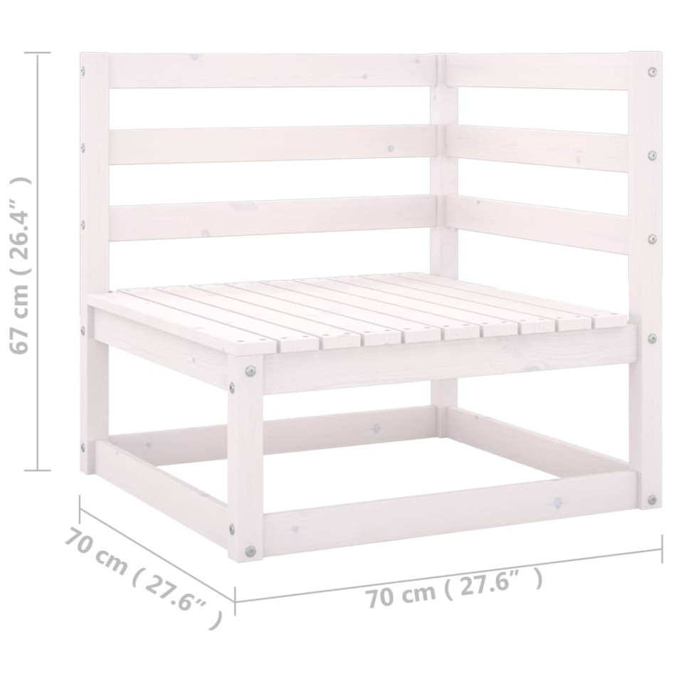 Muebles de jardín 4 piezas con cojines de madera de pino
