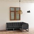 Juego de muebles de jardín 4 pzas y cojines madera pino