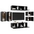 Set de muebles de salón TV 8 piezas madera ingeniería