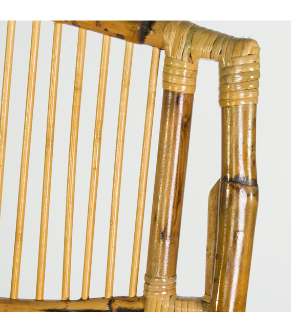 Silla plegable de bambú, modelo Marfil