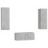 Set de muebles de salón 3 pzas madera ingeniería gris