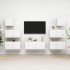 Set de muebles de salón 7 pzas madera ingeniería blanco