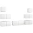 Set de muebles de salón 7 pzas madera ingeniería blanco