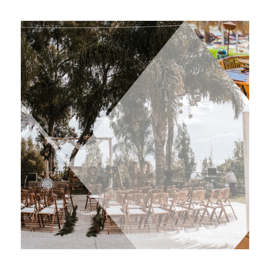 Silla plegable de bambú, modelo Marfil