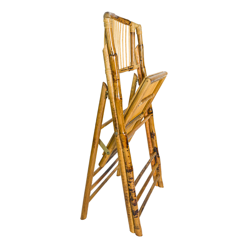 Silla plegable de bambú, modelo Marfil