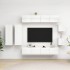 Set de muebles de salón 8 pzas madera ingeniería blanco