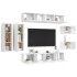 Set de muebles de salón 8 pzas madera ingeniería blanco