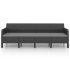 Set de muebles jardín 2 piezas cojines PP ratán gris