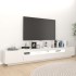 Mueble para TV con luces LED blanco brillante 260x35x40