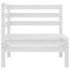Set de salón de jardín de 6 piezas blanco madera maciza de