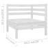 Set de salón de jardín de 6 piezas blanco madera maciza de