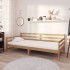 Sofá cama y colchón madera pino maciza marrón miel 90x200