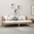 Sofá cama y colchón madera pino maciza marrón miel 90x200