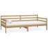Sofá cama y colchón madera pino maciza marrón miel 90x200