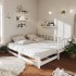 Sofá cama extraíble madera maciza de pino blanco 2x(90x200)