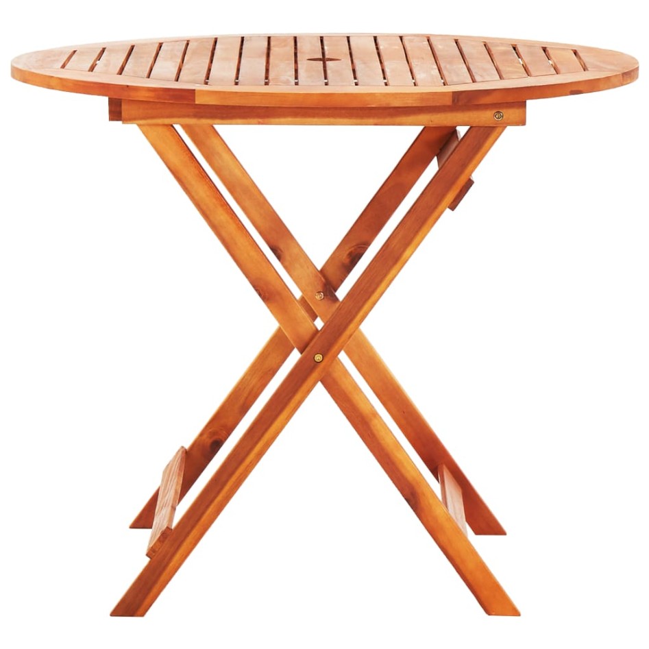 Set de comedor de jardín plegable 5 pzas madera