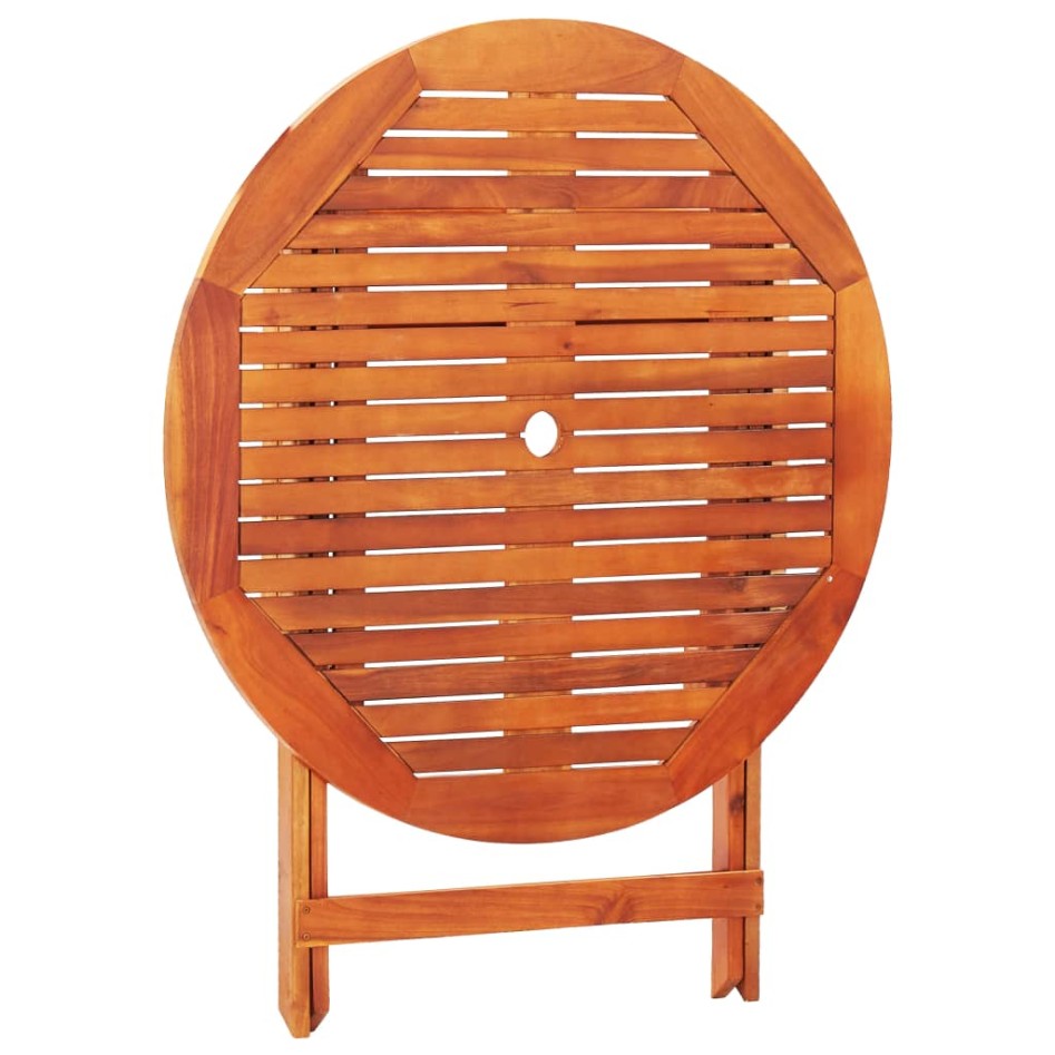 Set de comedor de jardín plegable 5 pzas madera