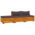 Muebles de jardín 3 piezas con cojines madera maciza de