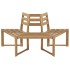 Banco de árbol semi-hexagonal 160 cm madera maciza de