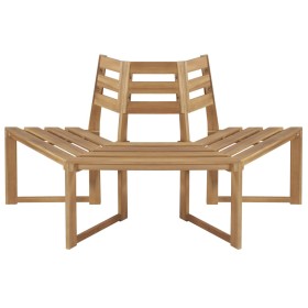 Banco de árbol semi-hexagonal 160 cm madera maciza de