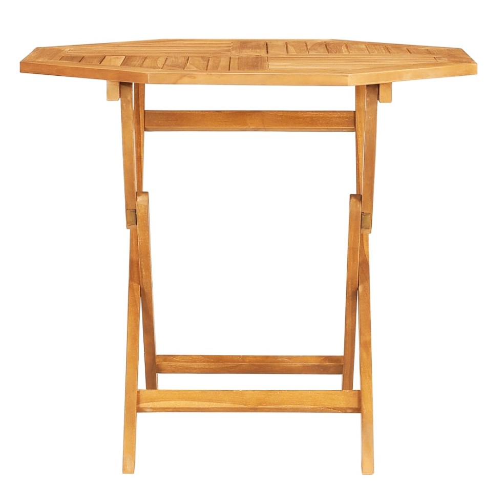 Mesa de jardín plegable madera de teca maciza 85x85x76