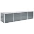 Arriate de jardín de acero galvanizado gris 320x80x77