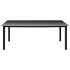 Mesa de jardín de aluminio y vidrio negra 190x90x74