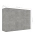 Aparador de madera contrachapada gris hormigón 105x30x75