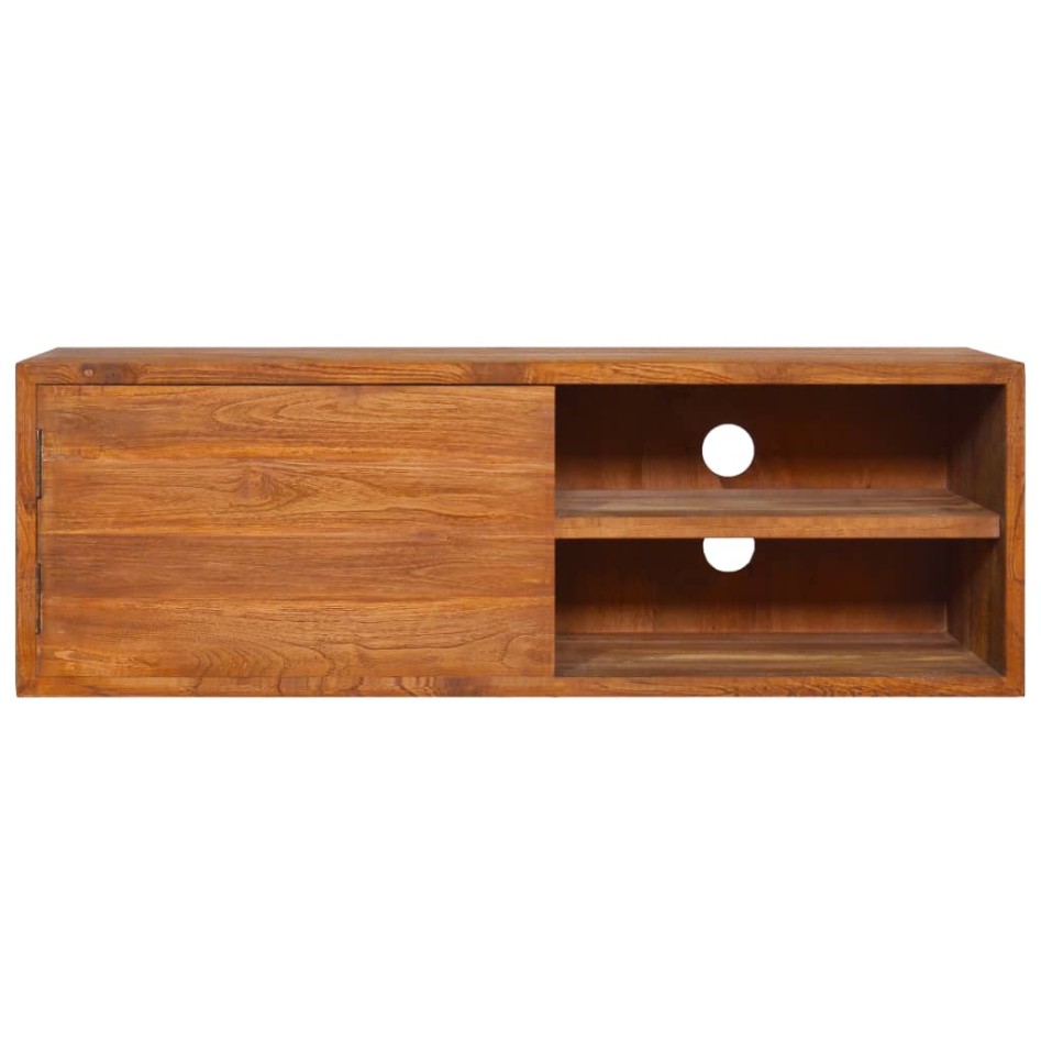 Mueble de TV de pared madera maciza de teca 90x30x30