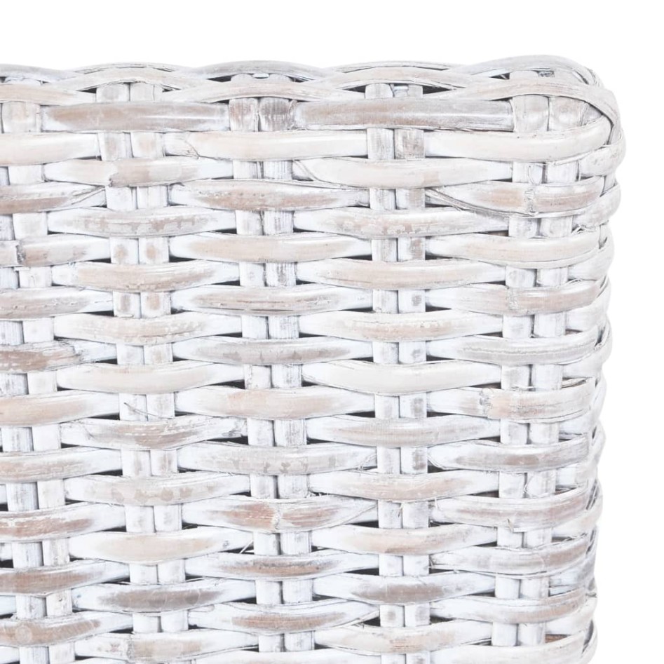 Sillas de comedor 2 uds ratán Kubu y madera mango marrón