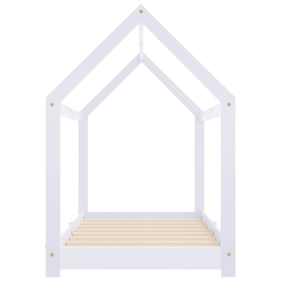Estructura de cama infantil madera maciza pino blanco 70x140