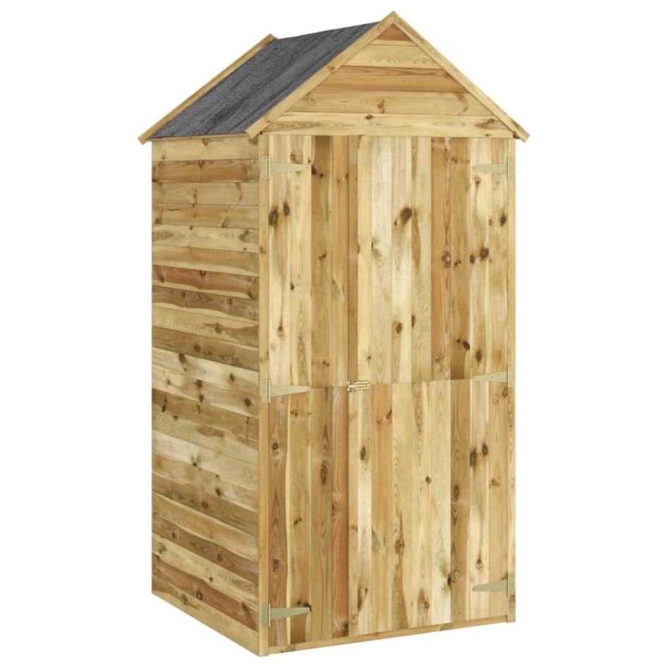 Cobertizo de herramientas con puerta madera pino 107x107x220