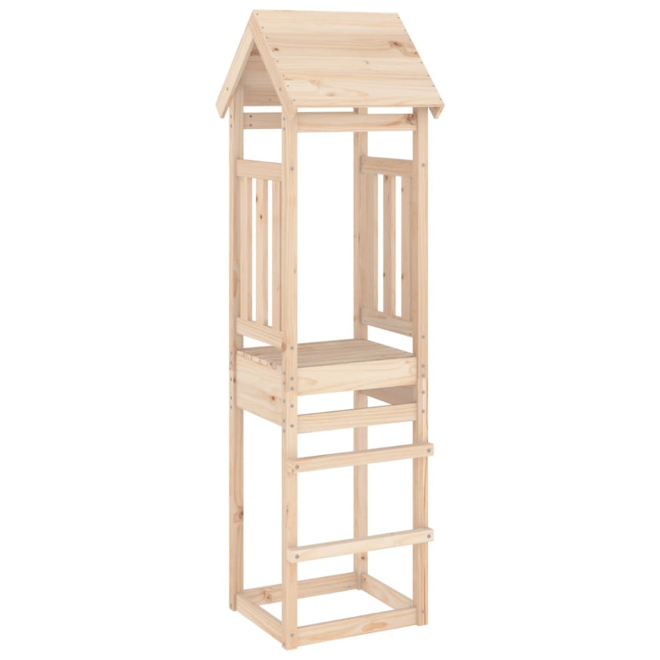 Torre de juegos madera maciza de pino 52,5x46,5x206,5