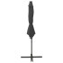 Sombrilla voladiza con poste y luces LED gris antracita 300