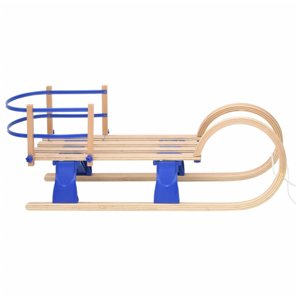 Trineo plegable con respaldo madera contrachapada 110