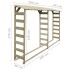 Caseta para leña doble 300x44x176 cm madera de pino