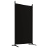 Biombo divisor de 6 paneles de tela negro 520x180