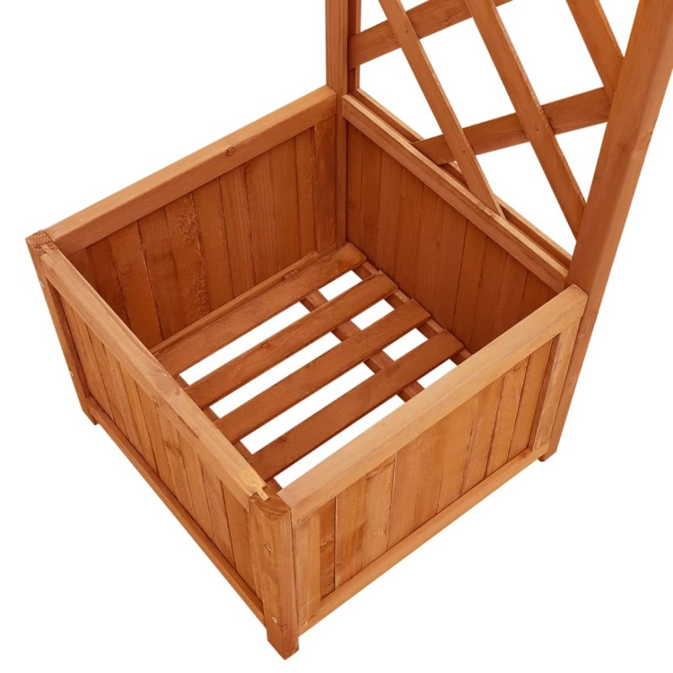 Pérgola de jardín con jardinera madera maciza de