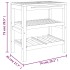 Mueble de lavabo con 2 estantes madera maciza 74x45x75
