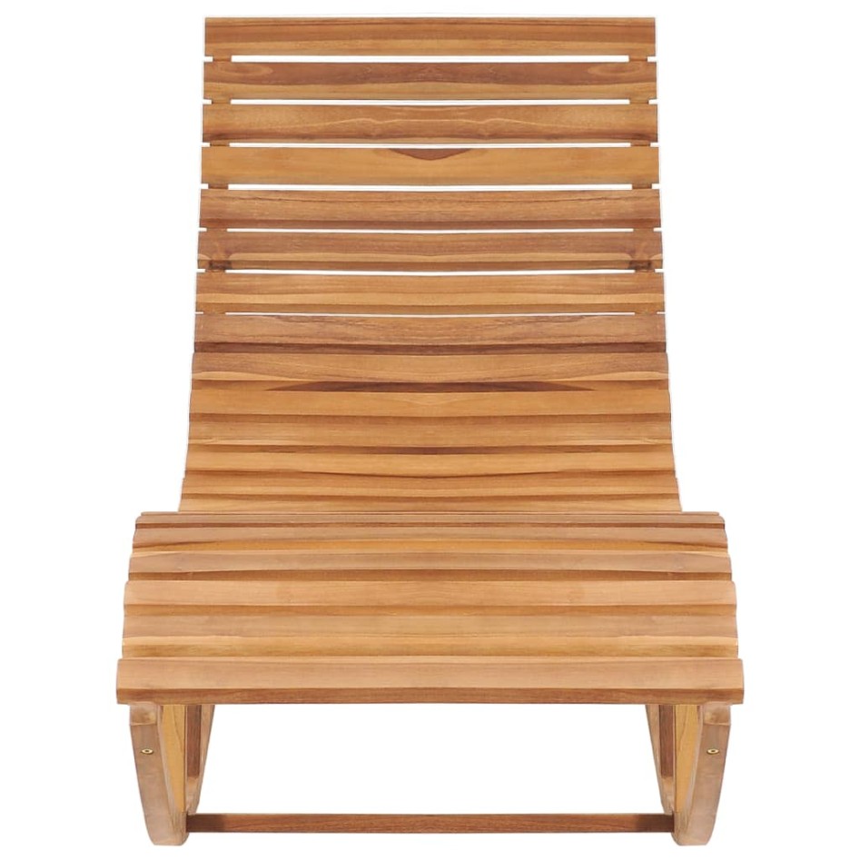 Tumbona mecedora de madera maciza de