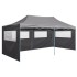Carpa plegable profesional con 4 paredes acero antracita 3x6