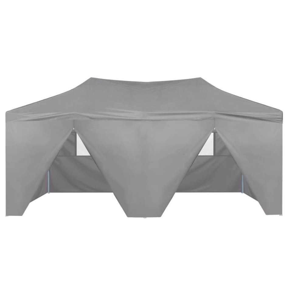 Carpa plegable profesional con 4 paredes acero antracita 3x6