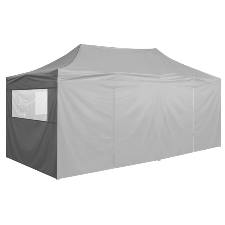 Carpa plegable profesional con 4 paredes acero antracita 3x6