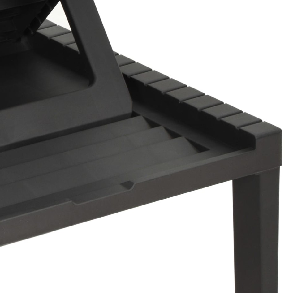 Tumbona de plástico gris