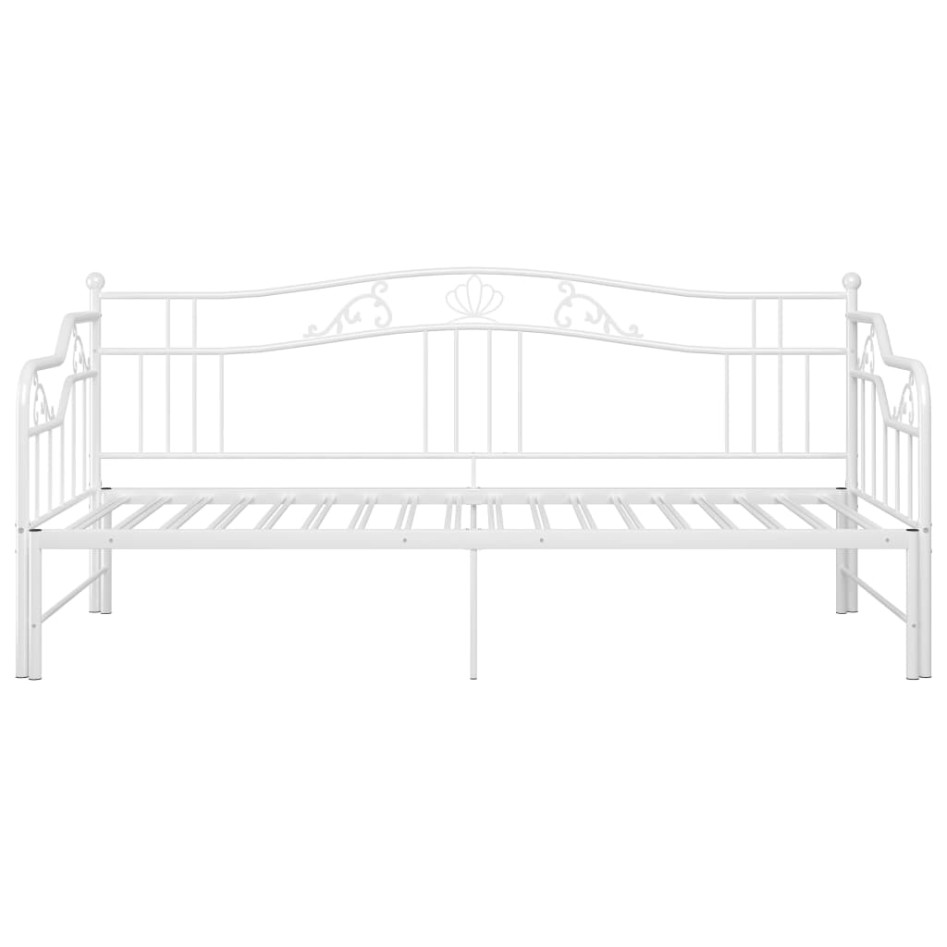Estructura de sofá cama extraíble de metal blanco 90x200