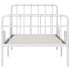 Estructura de cama con base de listones metal blanco 90x200